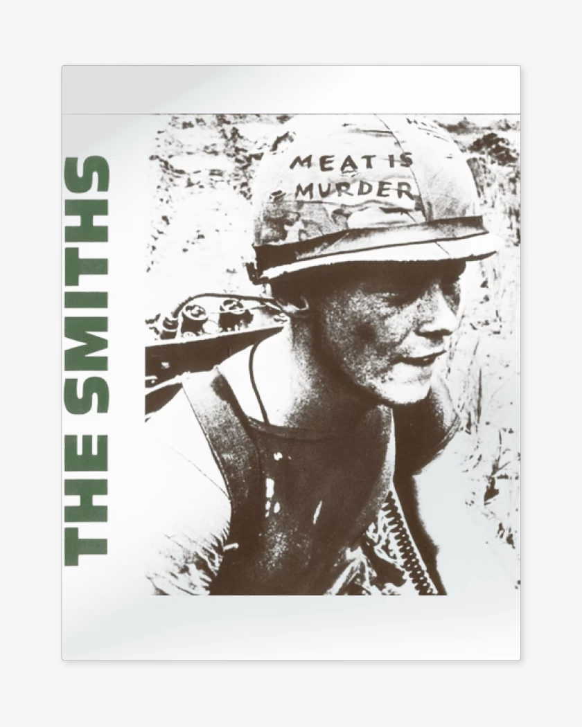 Print metalico Blanco de The smiths meat is murder