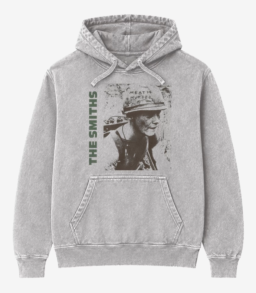Poleron Canguro Acid Wash Gris Melange de The smiths meat is murder