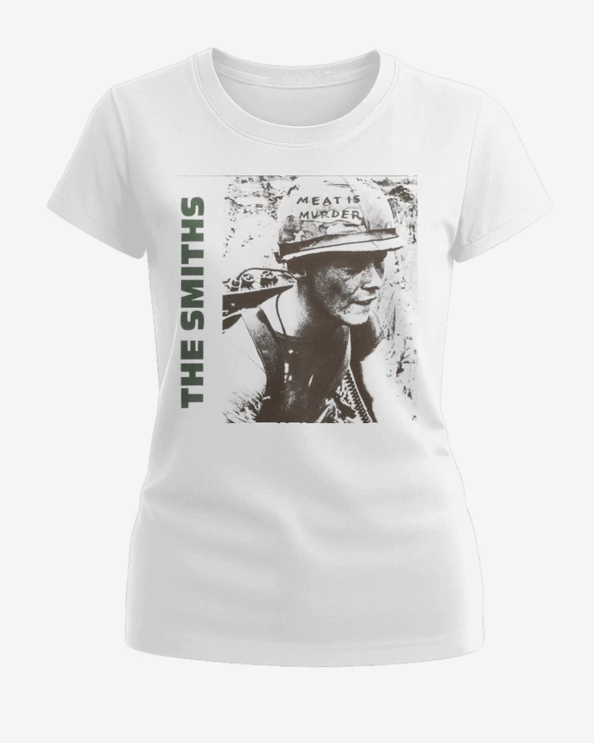 Polera de Mujer Blanco de The smiths meat is murder