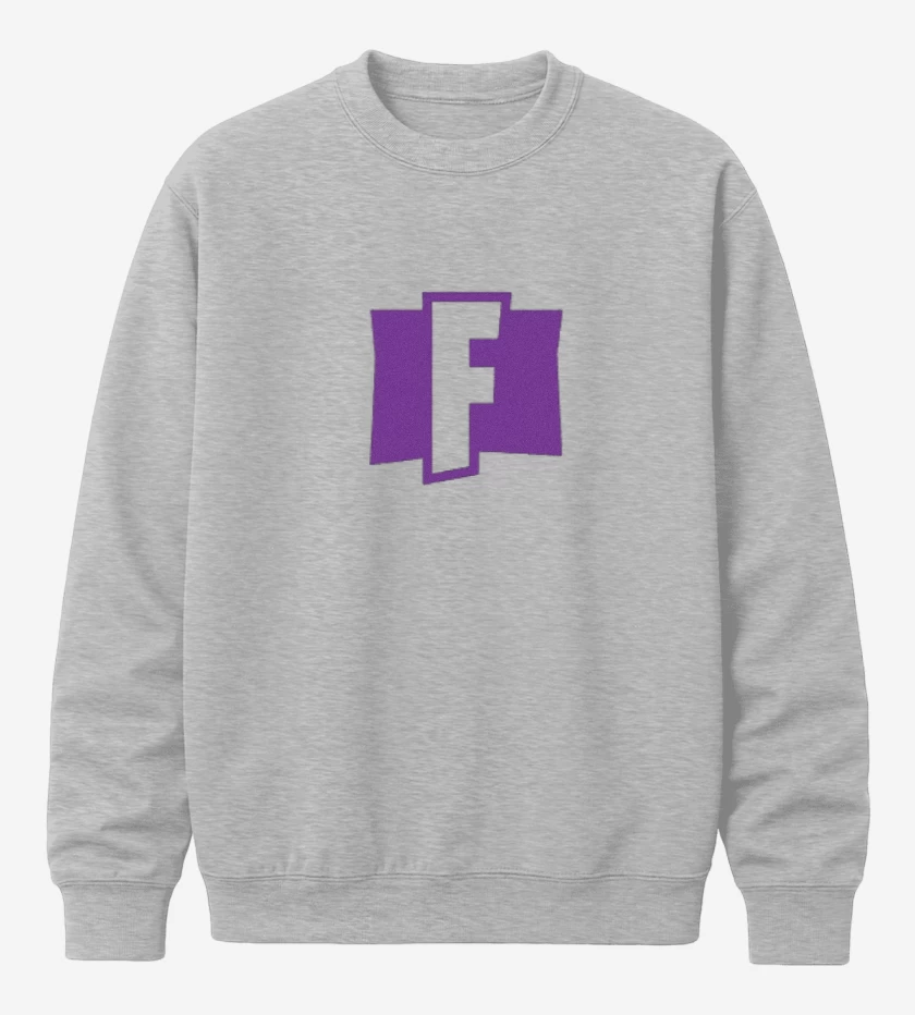 Poleron polo Gris Melange de Logo Fornite 