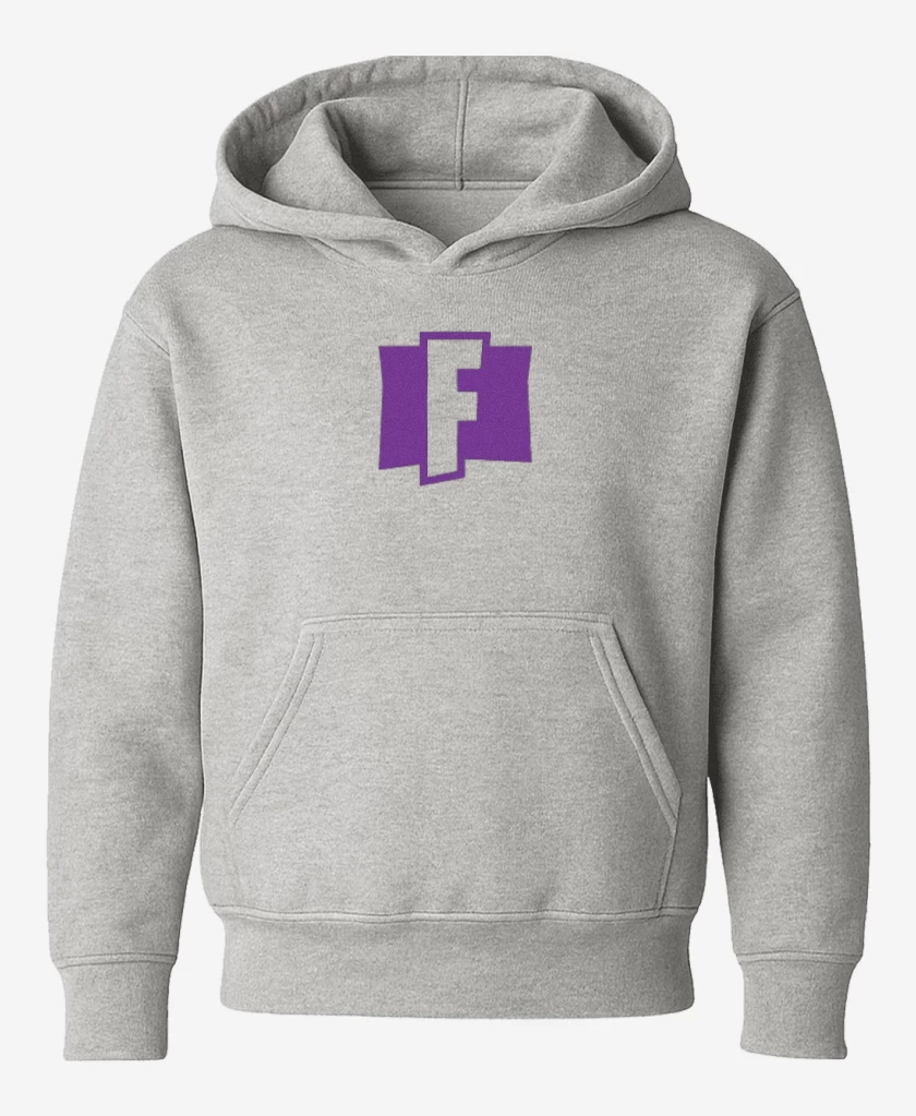 Poleron de niño Gris Melange de Logo Fornite 