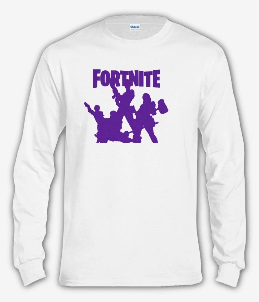 Polera manga larga Blanco de Fornite Squad