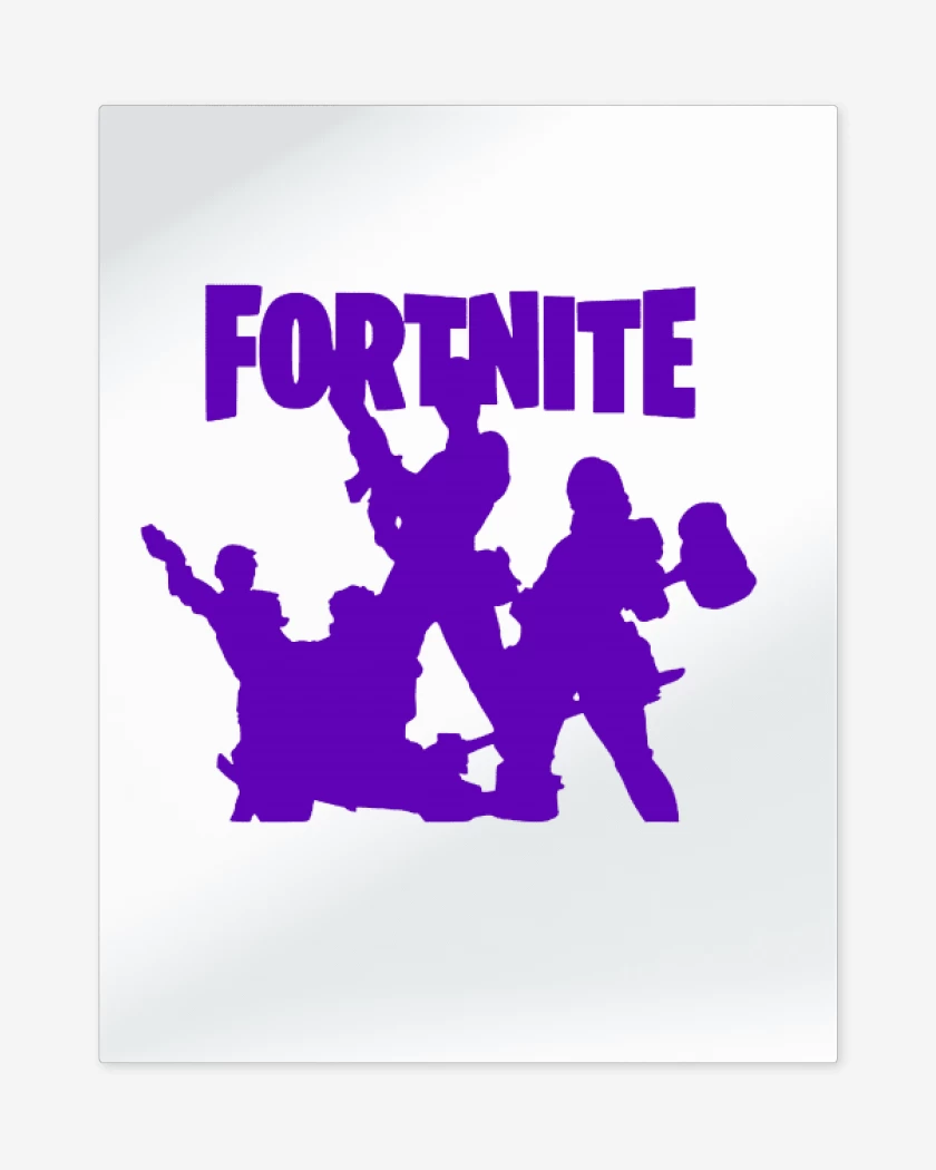 Print metalico Blanco de Fornite Squad