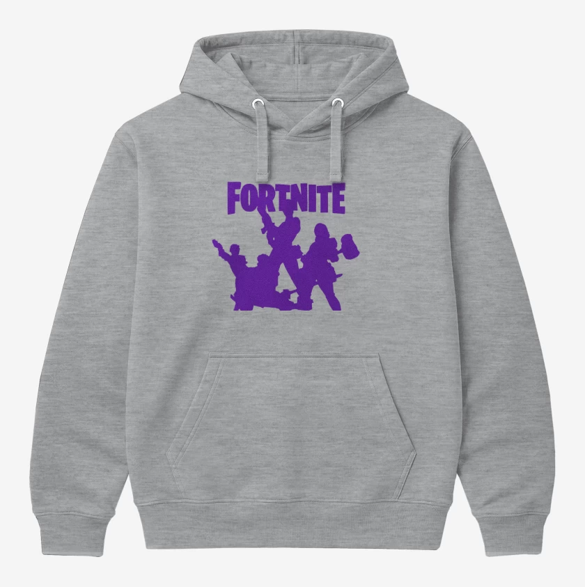 Polerón Canguro Gris Melange de Fornite Squad