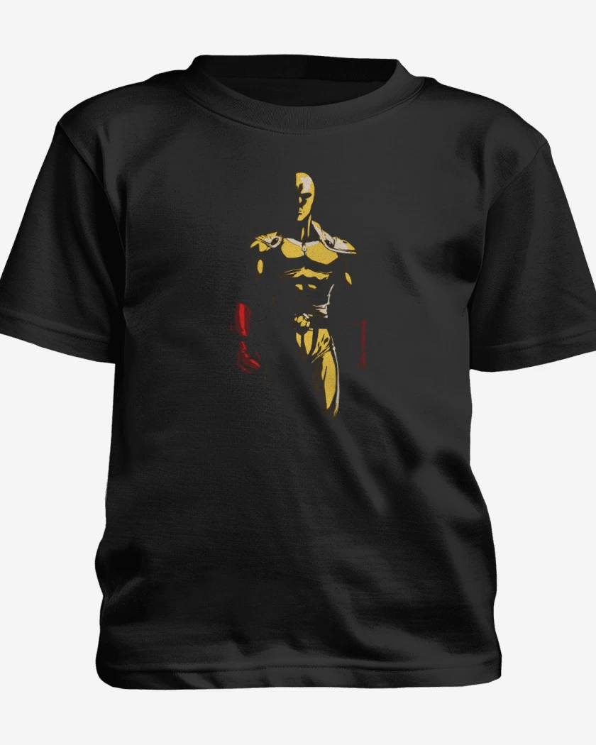 Polera de niño Negro de Saitama punch