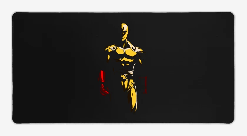 Mouse pad Gamer Negro de Saitama punch