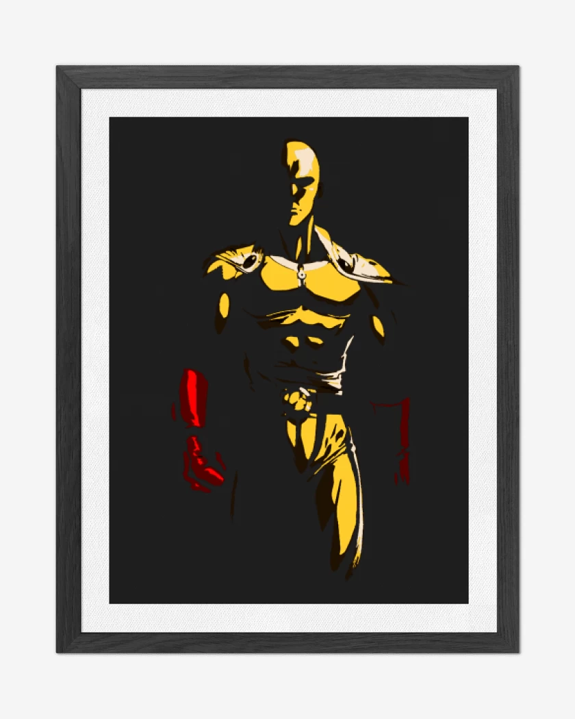 Cuadro decorativo Negro de Saitama punch
