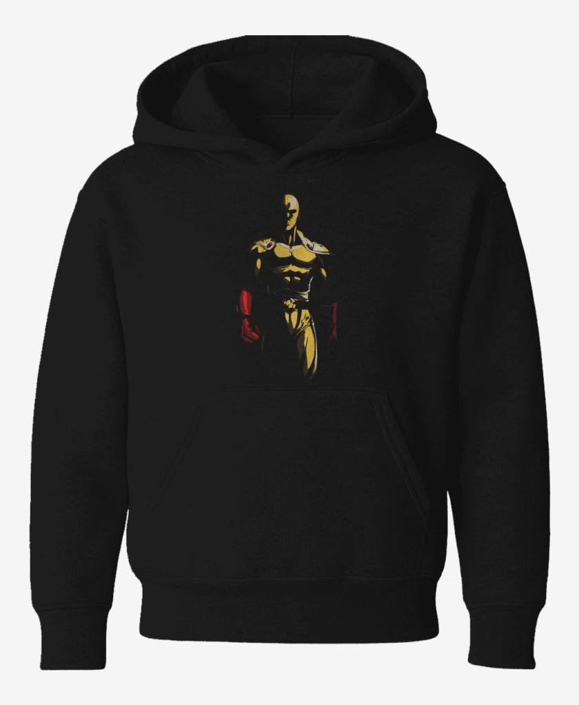 Poleron de niño Negro de Saitama punch