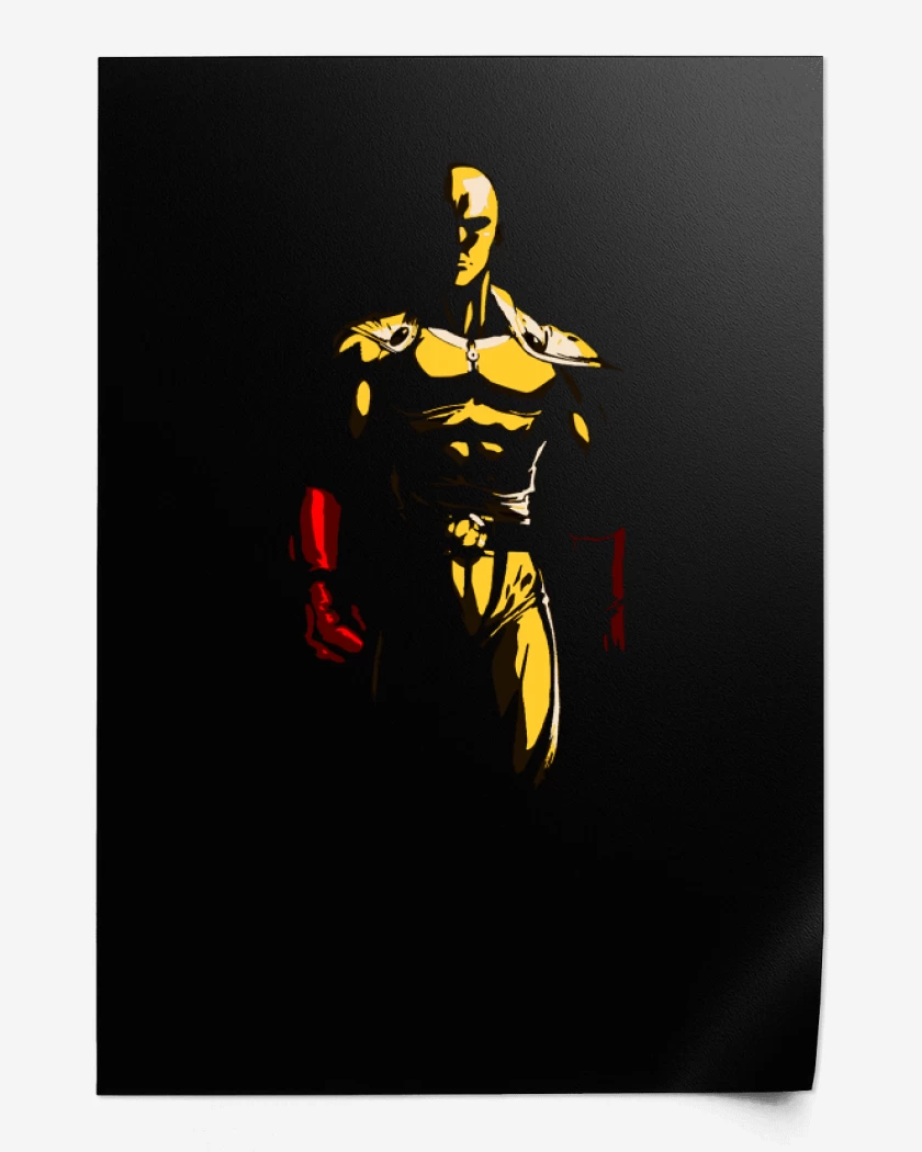 Print Negro de Saitama punch