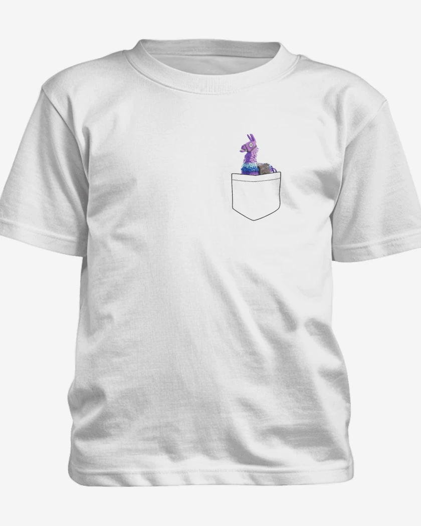 Polera de niño Blanco de LLama Fornite