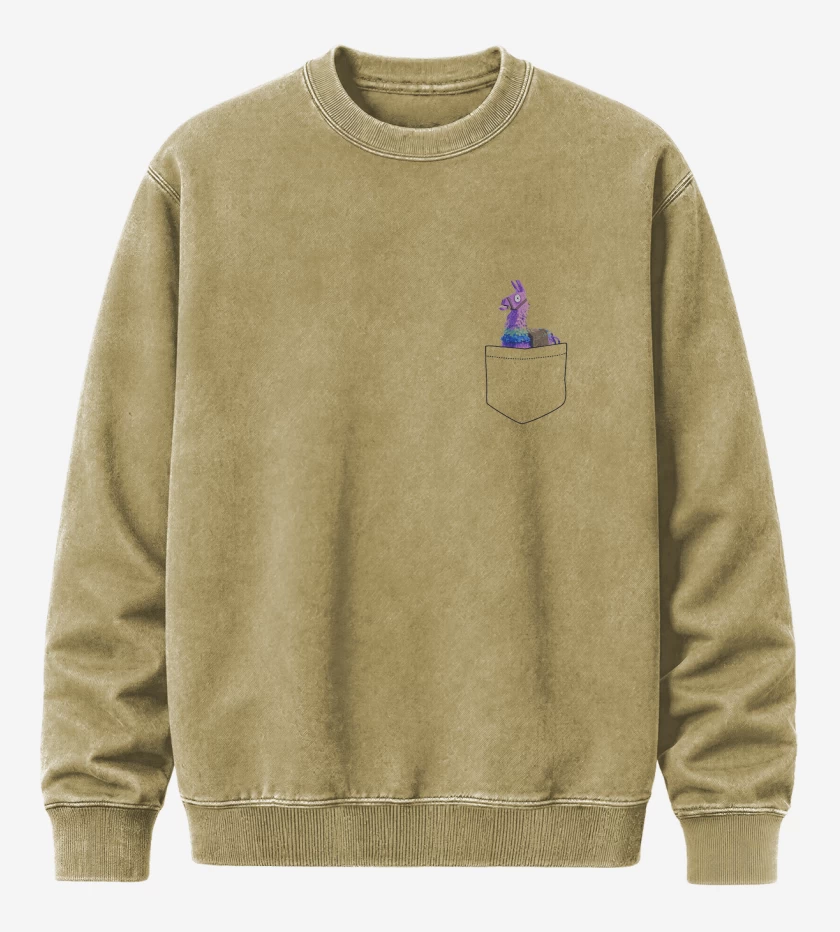 Poleron Polo Acid Wash Beige de LLama Fornite