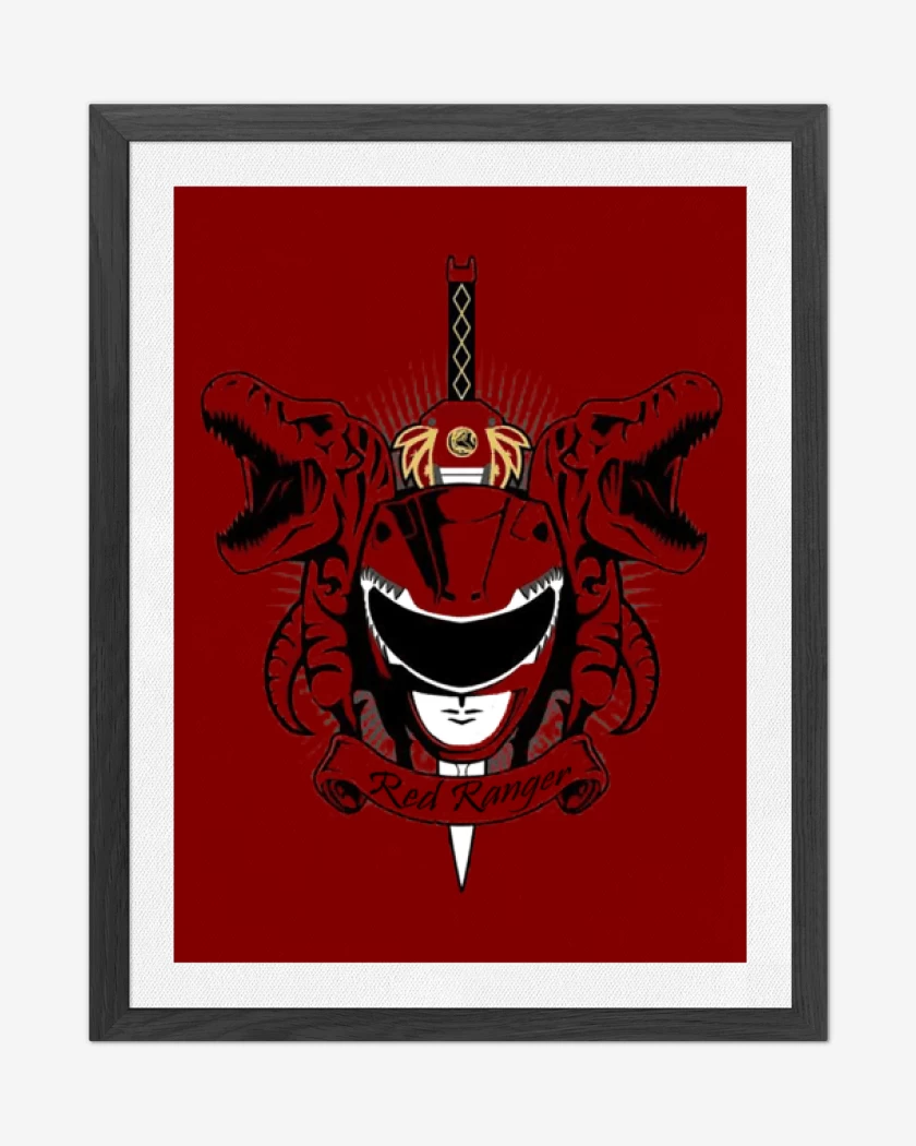 Cuadro decorativo Rojo de Tyrannosaurus Red Ranger