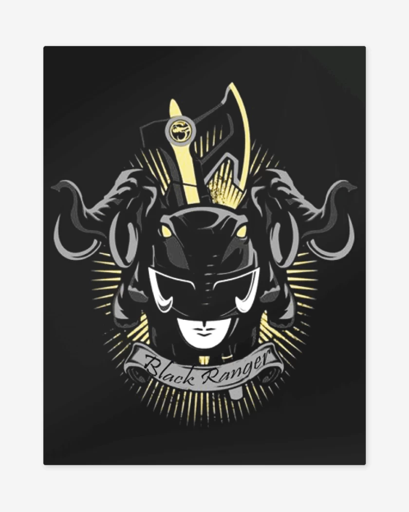 Print metalico Negro de Mastodon Black Ranger