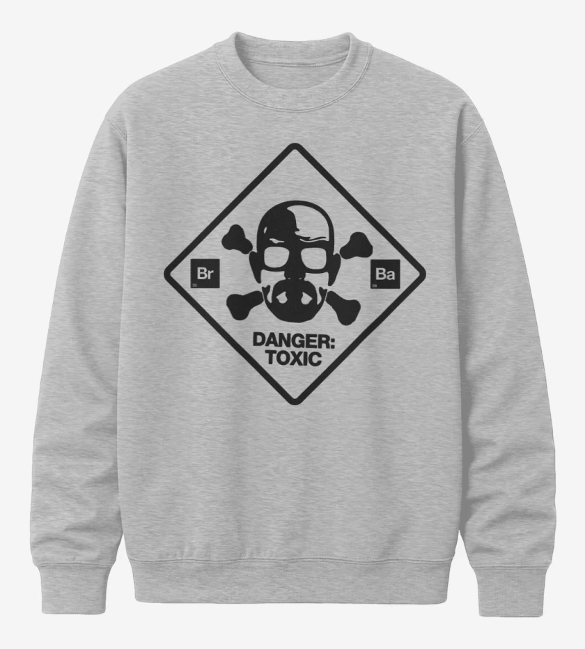 Poleron polo Gris Melange de BrBa - Danger Toxic
