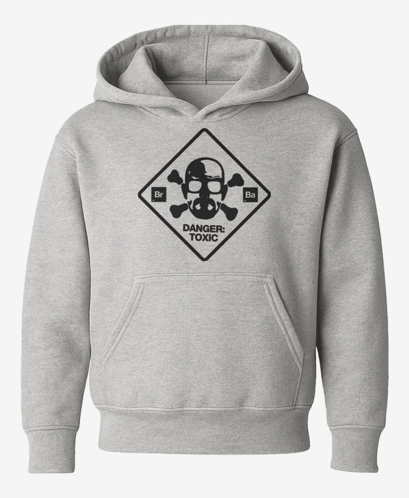 Poleron de niño Gris Melange de BrBa - Danger Toxic