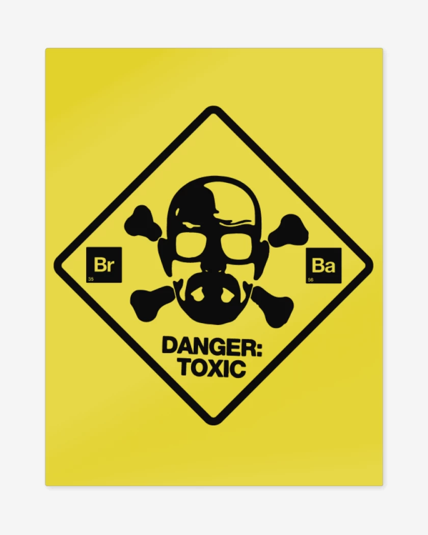 Print metalico Amarillo de BrBa - Danger Toxic