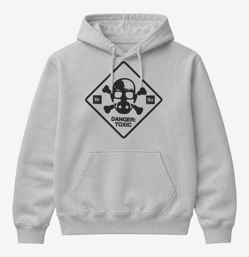 Poleron Canguro básico Gris Melange de BrBa - Danger Toxic