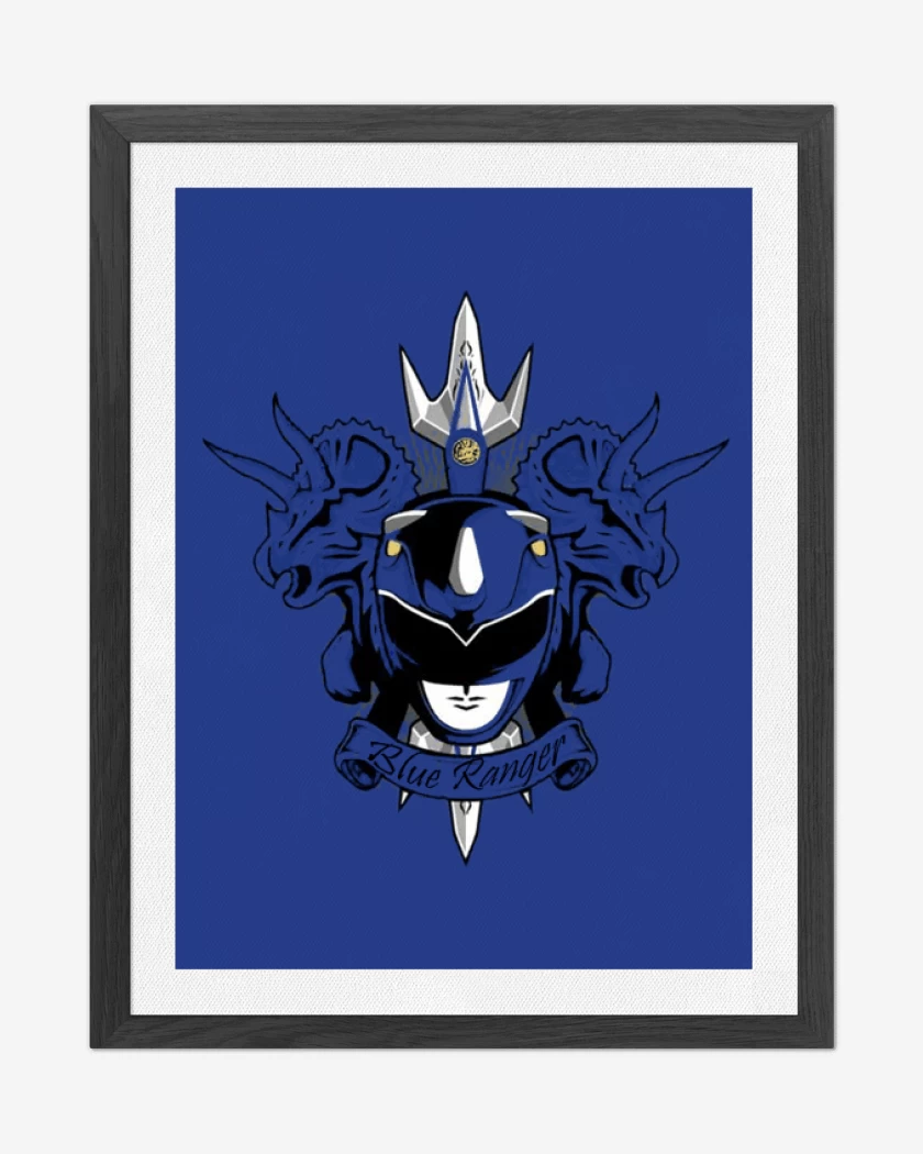 Cuadro decorativo Azul Rey de Triceratops Blue Ranger