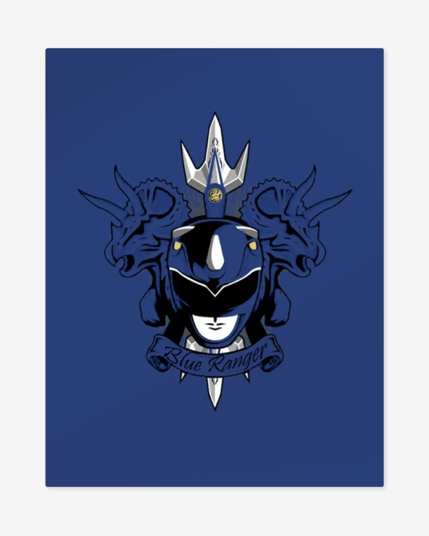 Print metalico Azul Rey de Triceratops Blue Ranger