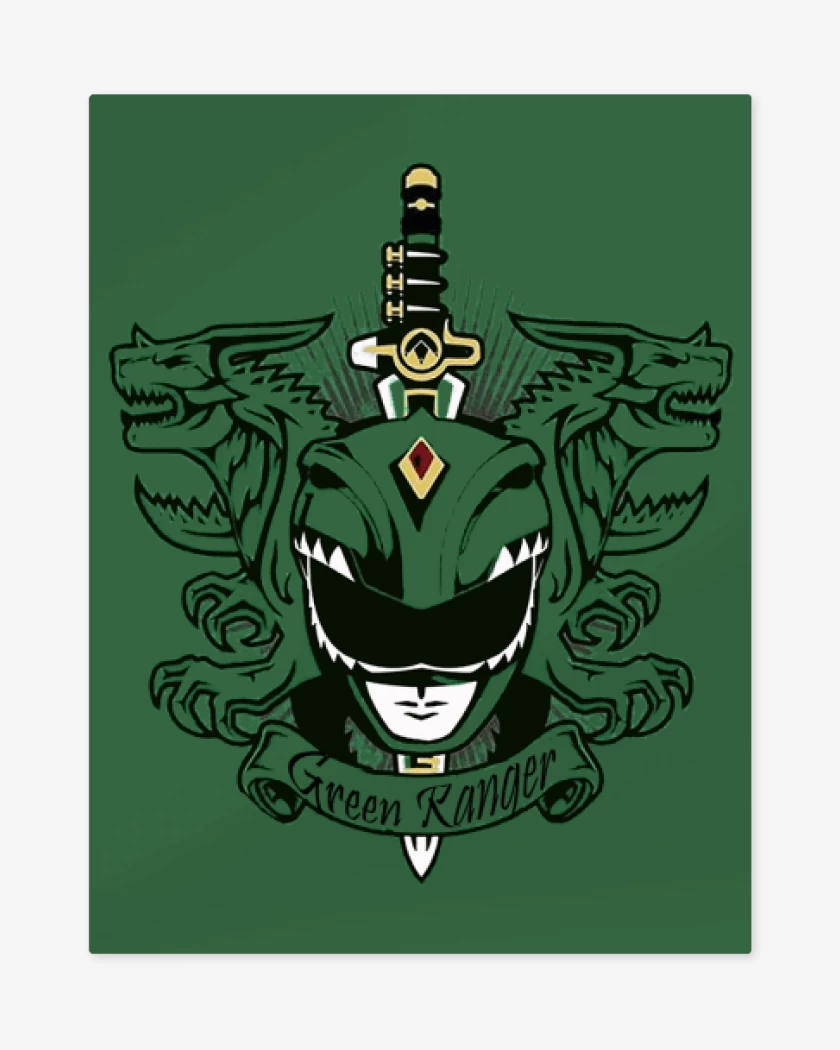 Print metalico Verde jade de Dragonzord Green Ranger