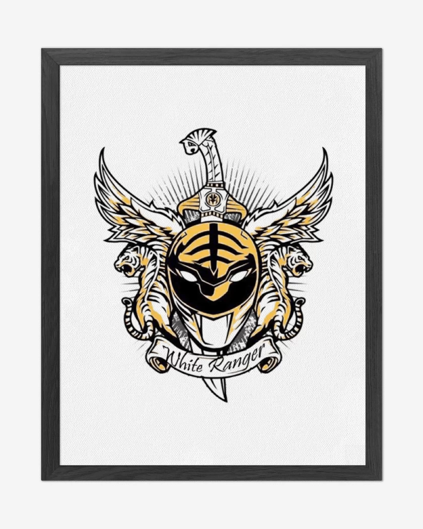 Cuadro decorativo Blanco de Tiger White Ranger 