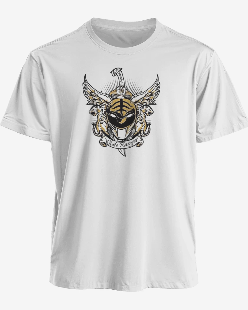 Polera premium Blanco de Tiger White Ranger 