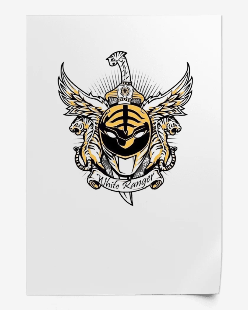 Print Tiger White Ranger 