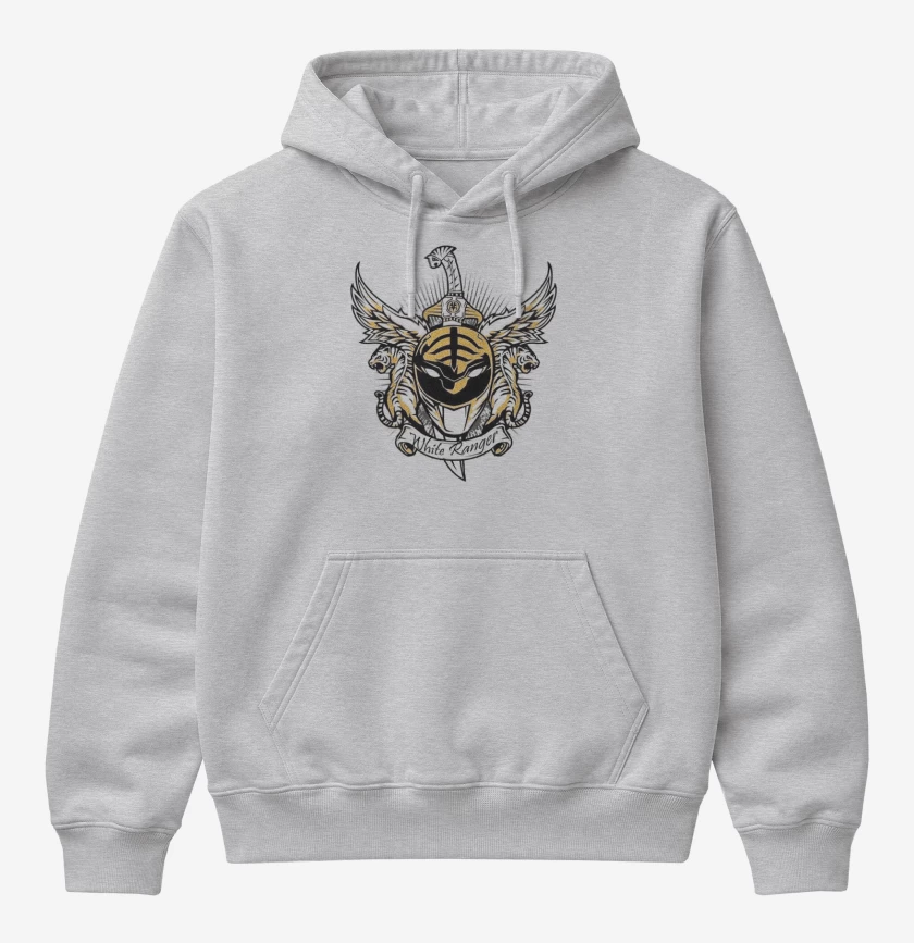 Poleron Canguro básico Gris Melange de Tiger White Ranger 