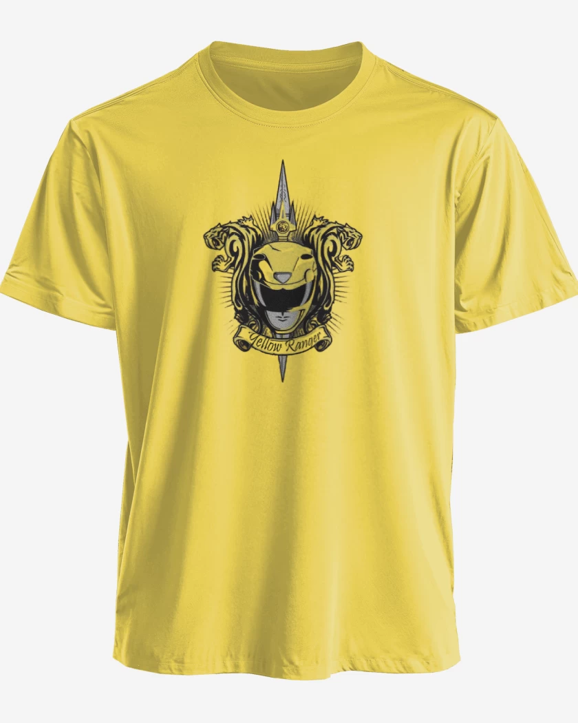Polera Amarillo de Sabertooth Yellow Ranger