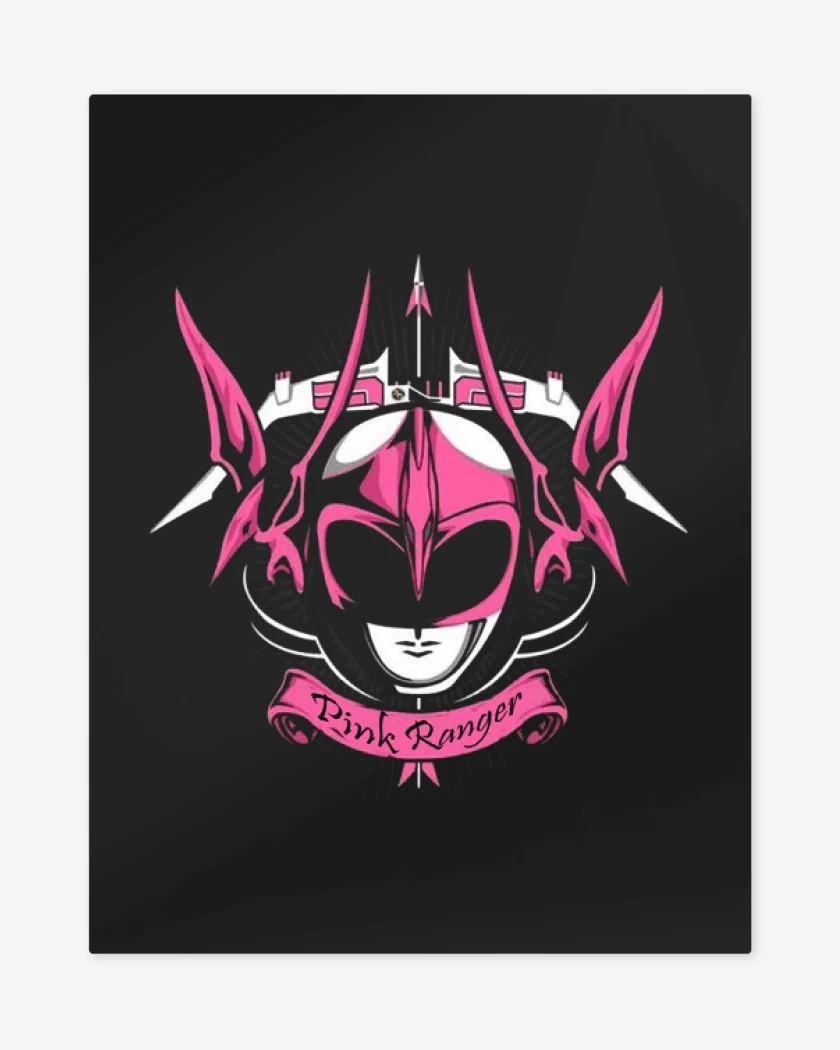 Print metalico Negro de Pterodactyl Pink Ranger
