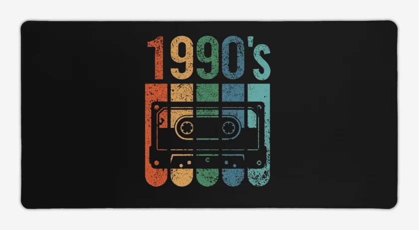 Mouse pad Gamer Negro de noventas 