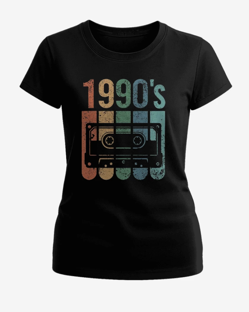 Polera de Mujer Negro de noventas 