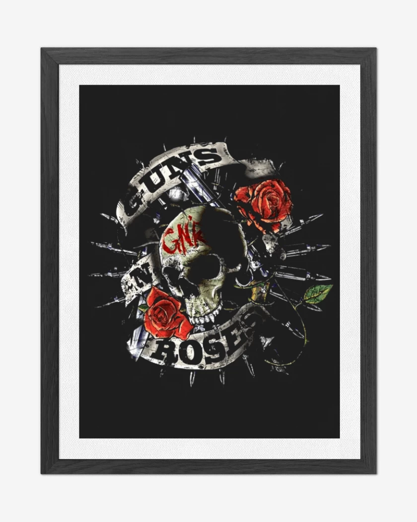 Cuadro decorativo guns and roses 3