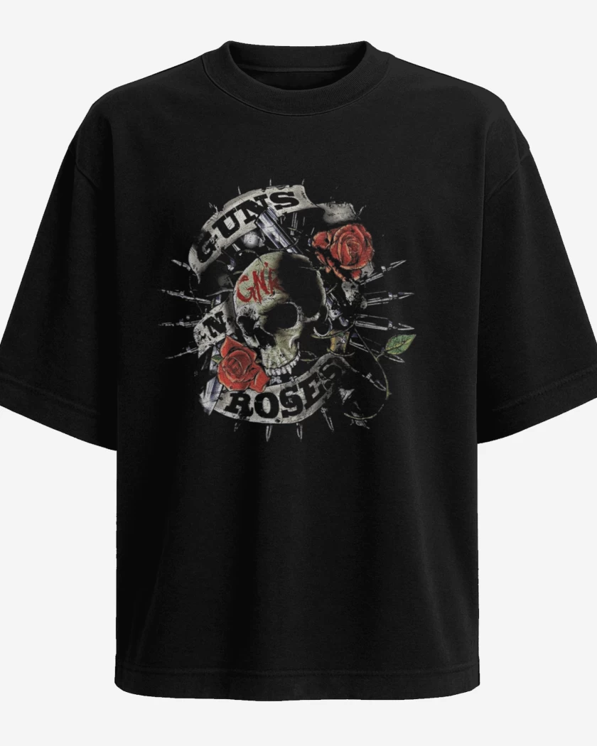 Polera Oversize guns and roses 3