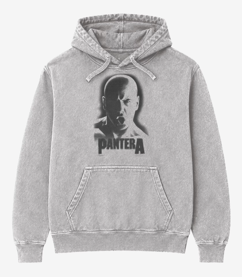 Poleron Canguro Acid Wash Gris Melange de PANTERA 2 