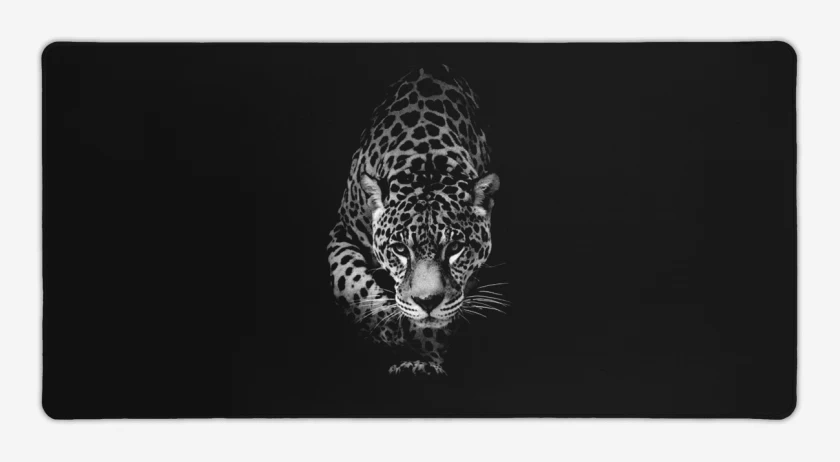 Mouse pad Gamer Negro de Leopardo 