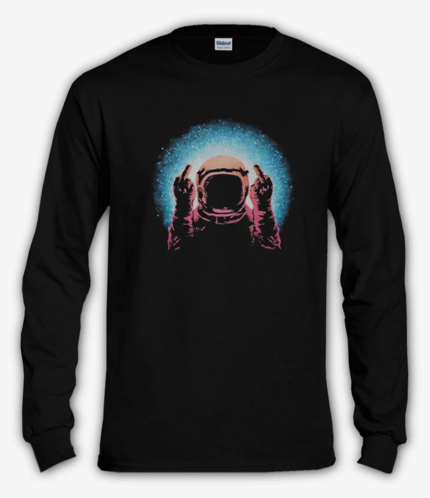 Polera manga larga Negro de Astronauta 15 