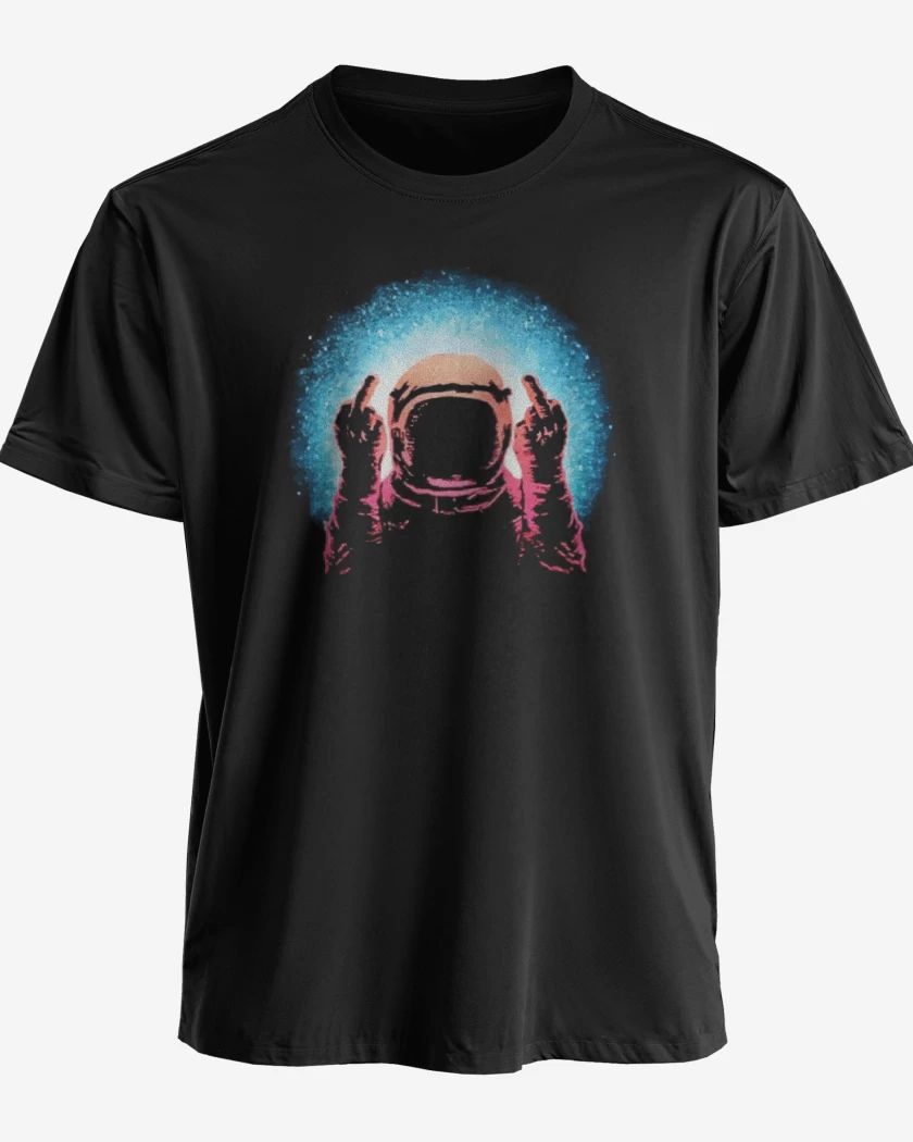 Polera premium Negro de Astronauta 15 