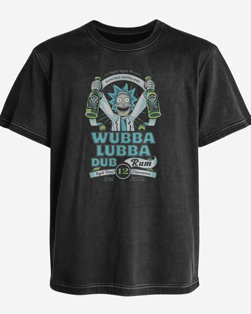 Polera desgastada Negro de Don rick