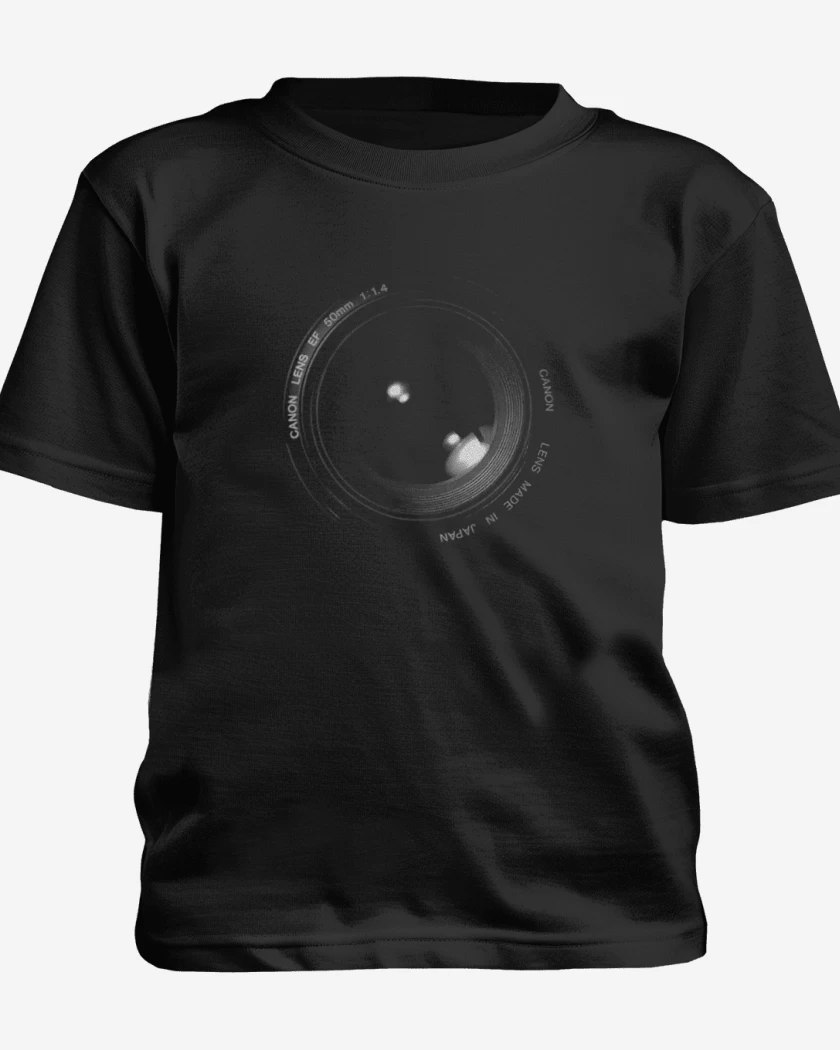 Polera de niño Negro de Lente 55mm 