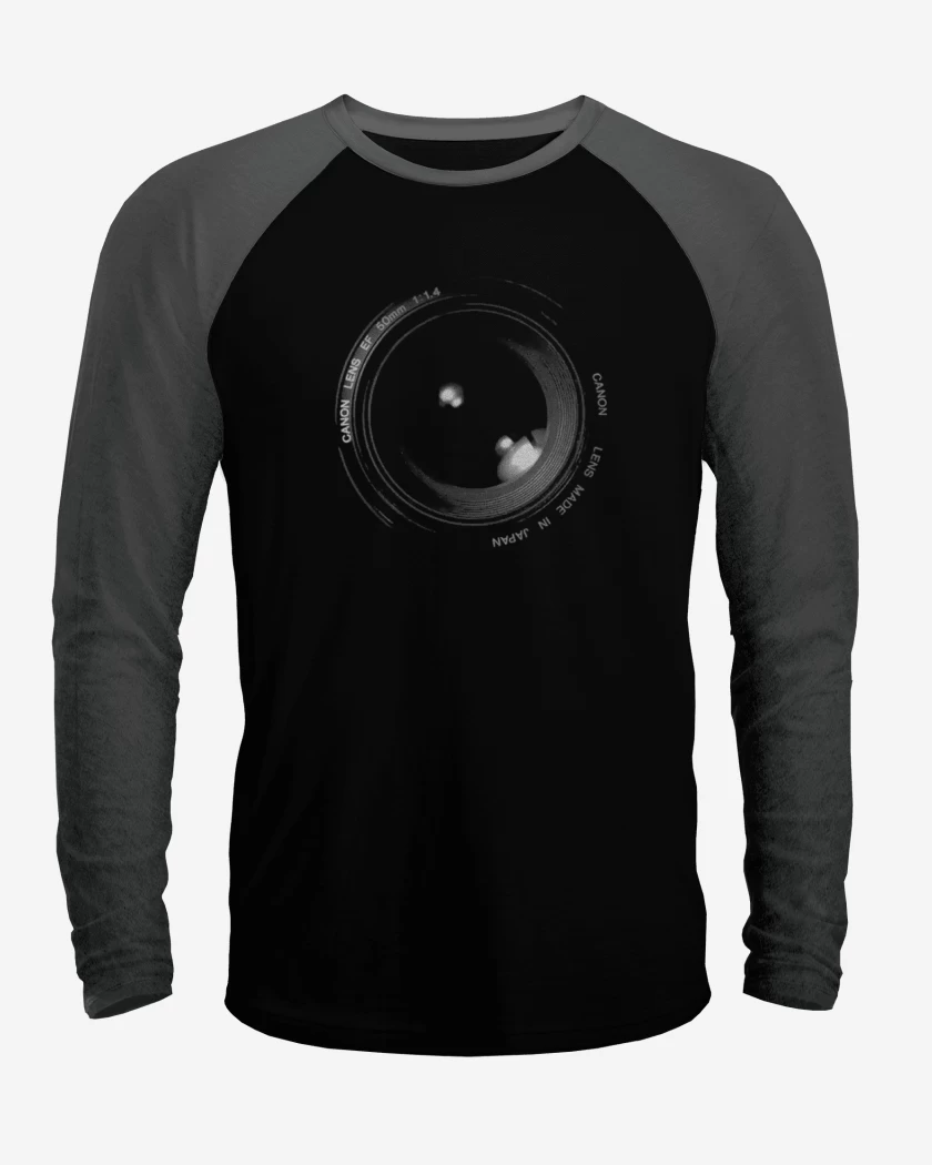 Polera Raglan Negro / Negro Heather de Lente 55mm 