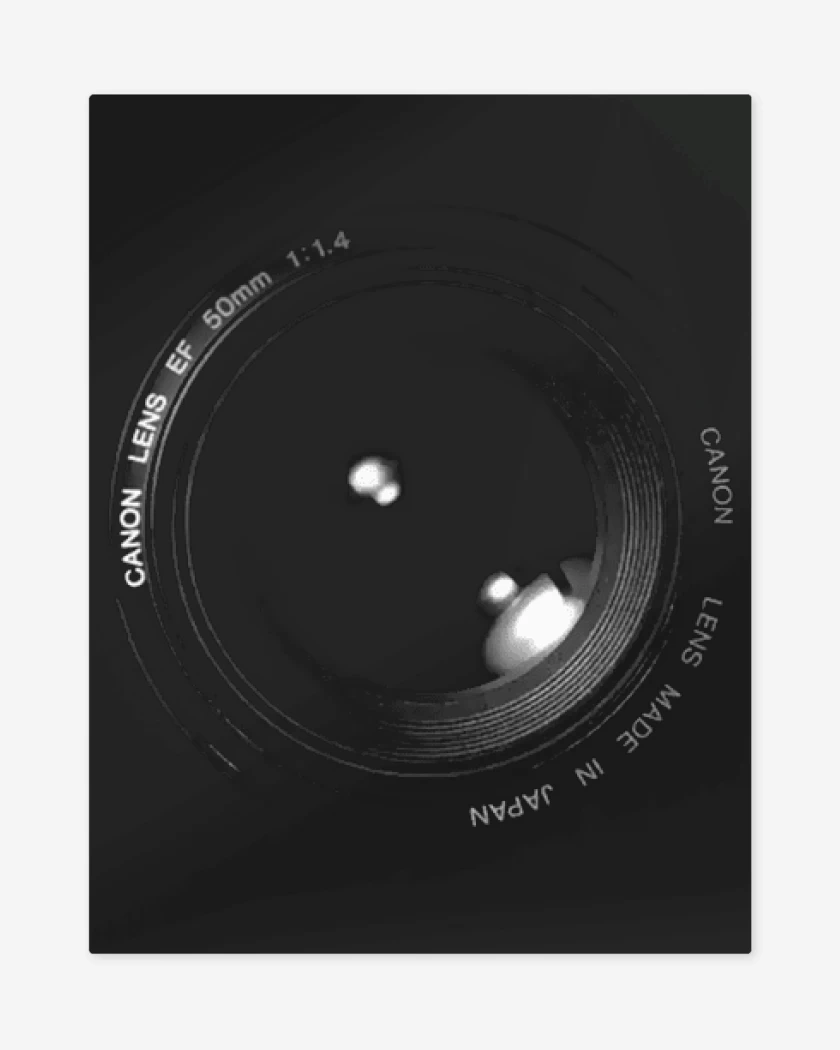 Print metalico Negro de Lente 55mm 