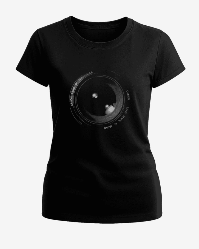 Polera de Mujer Negro de Lente 55mm 