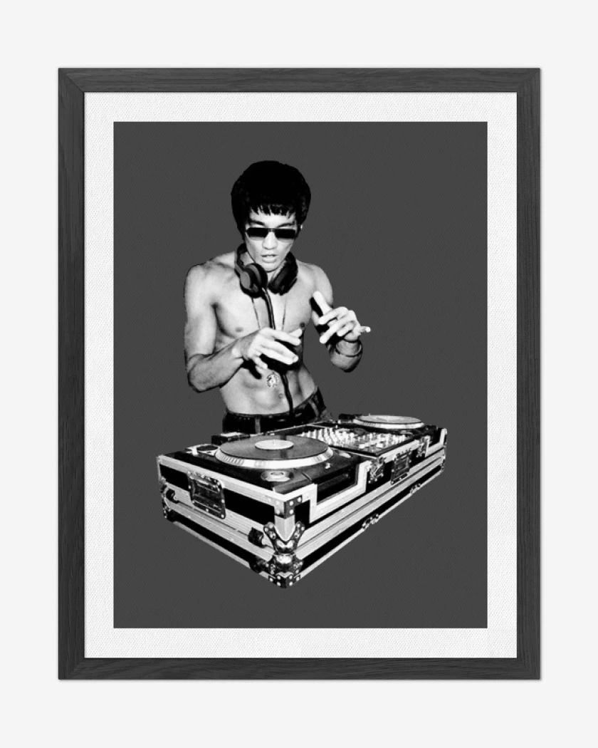 Cuadro decorativo Carbon de Bruce lee tony stark