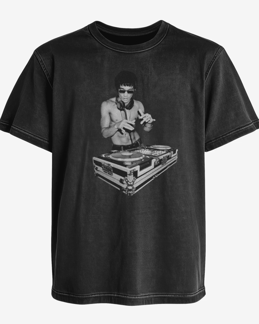 Polera desgastada Bruce lee tony stark