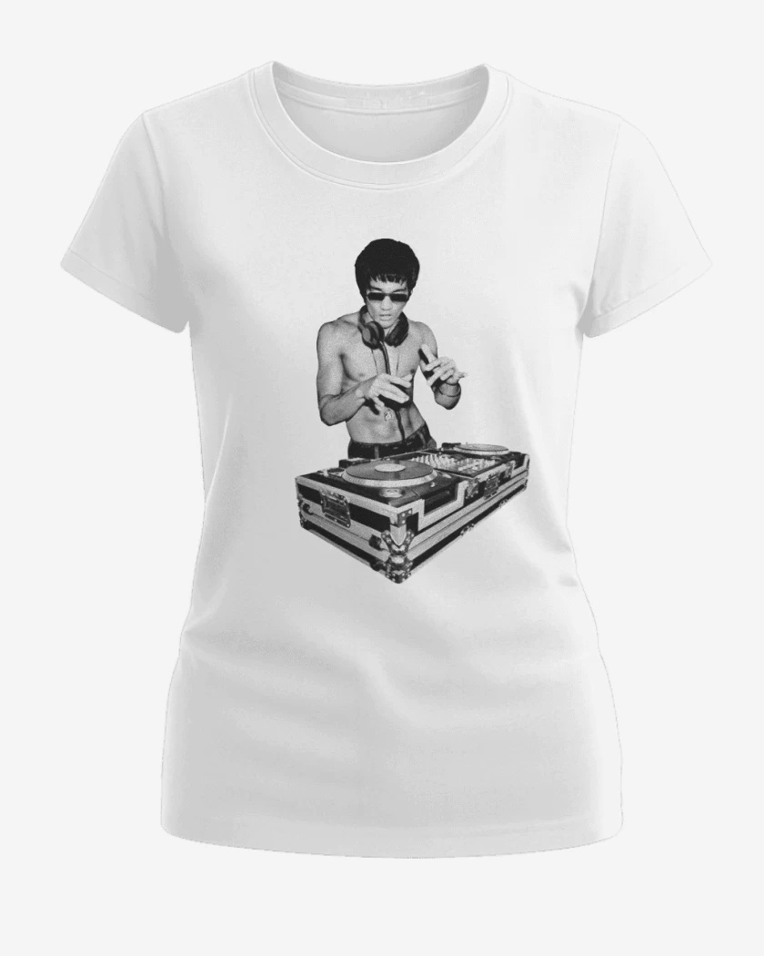 Polera de Mujer Blanco de Bruce lee tony stark