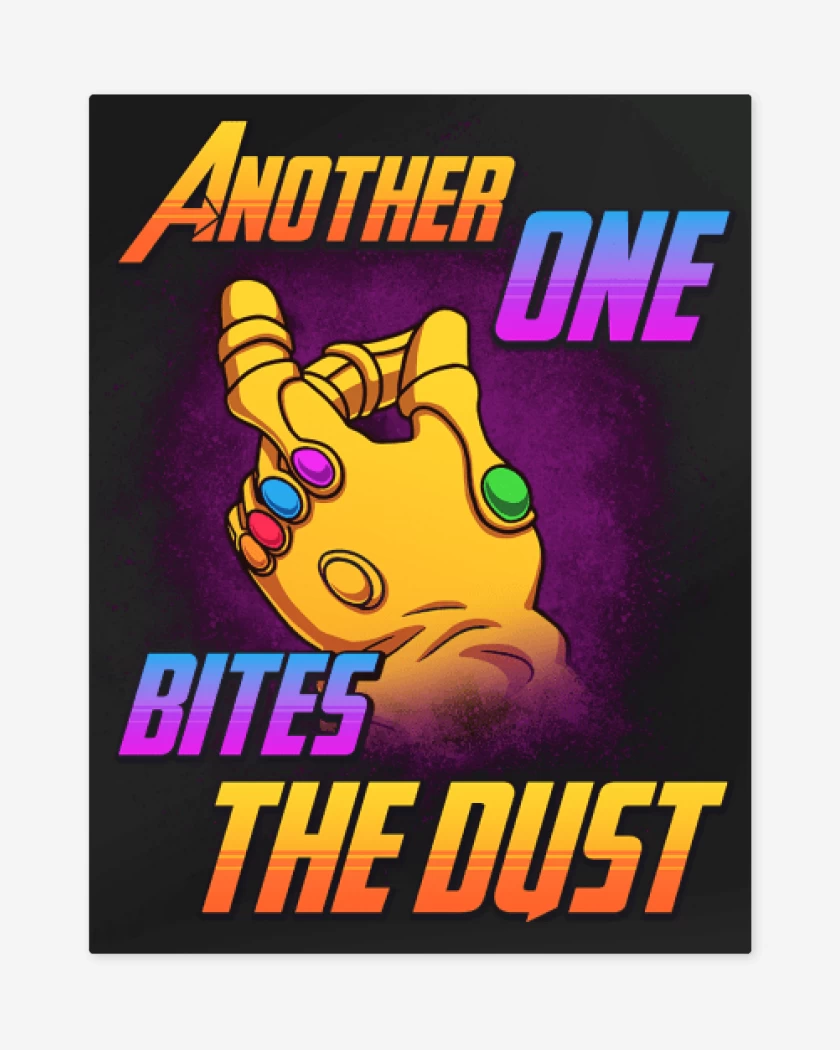 Print metalico Negro de Another one bites the dust