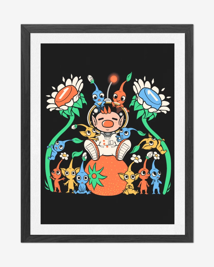 Cuadro decorativo Negro de pikmins