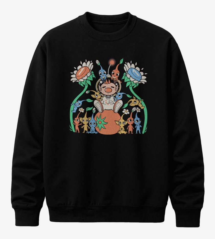 Poleron polo Negro de pikmins