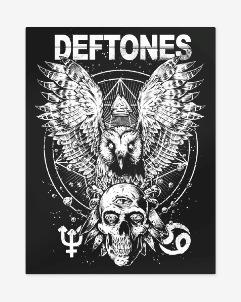 Print metalico Negro de Deftones